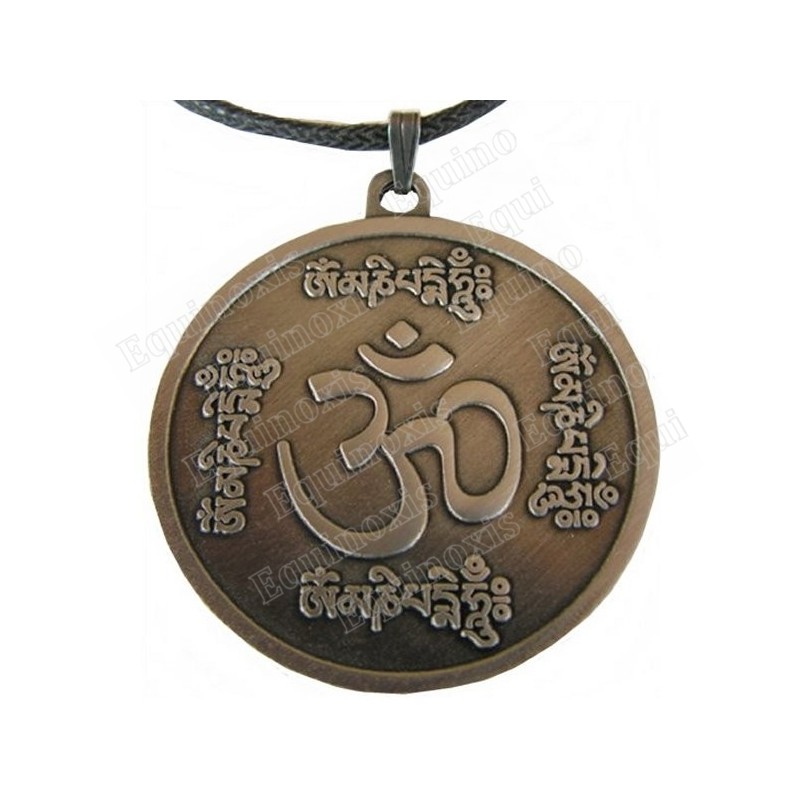 Pendentif Feng-Shui – Om Mani Padme Hung – Bronze antique