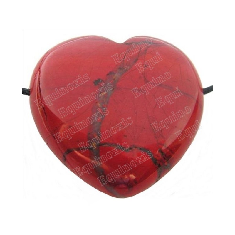 Pendentif pierre – Coeur – Jaspe rouge