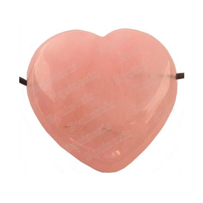 Pendentif pierre – Coeur – Quartz rose
