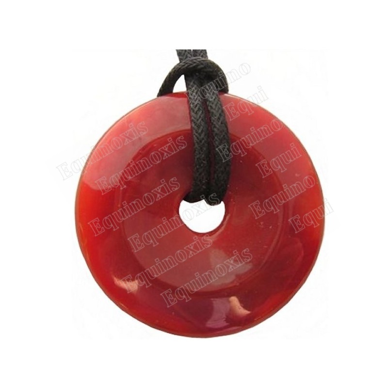 Pendentif pierre – Donut – Cornaline