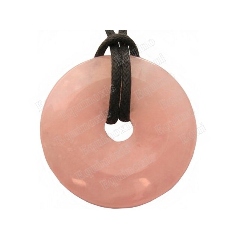 Pendentif pierre – Donut – Quartz rose