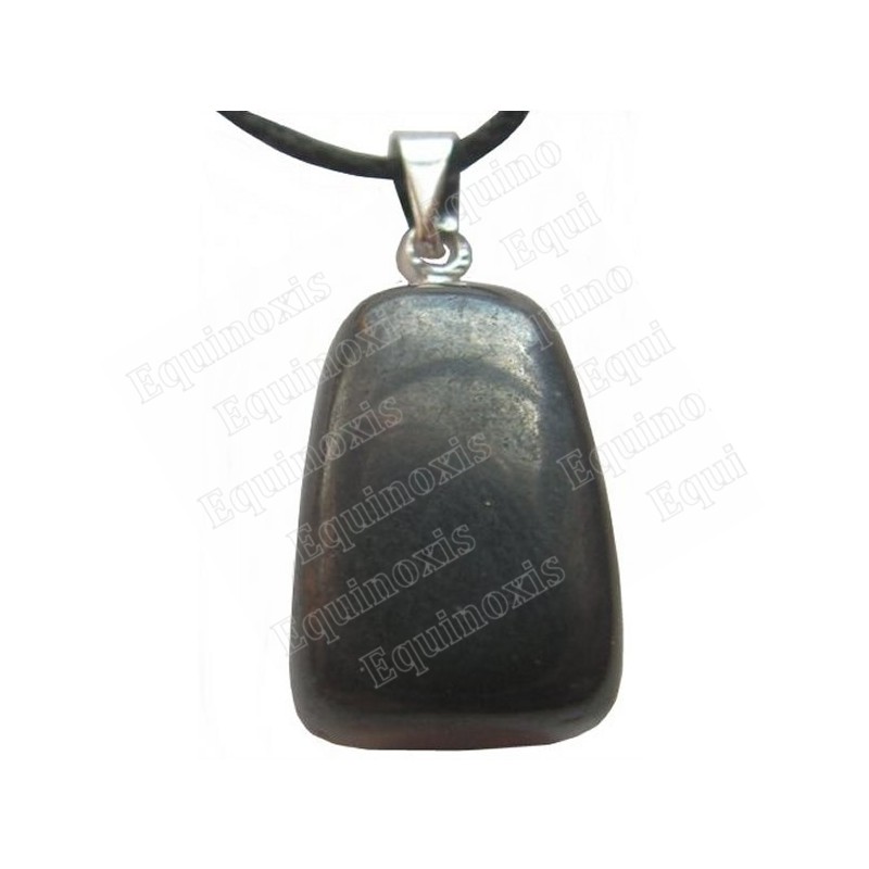 Pendentif pierre – Pierre roulée – Hématite