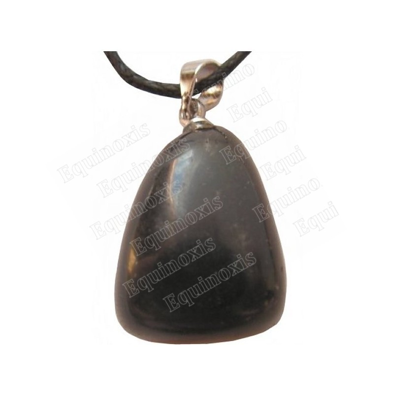 Pendentif pierre – Pierre roulée – Obsidienne noire