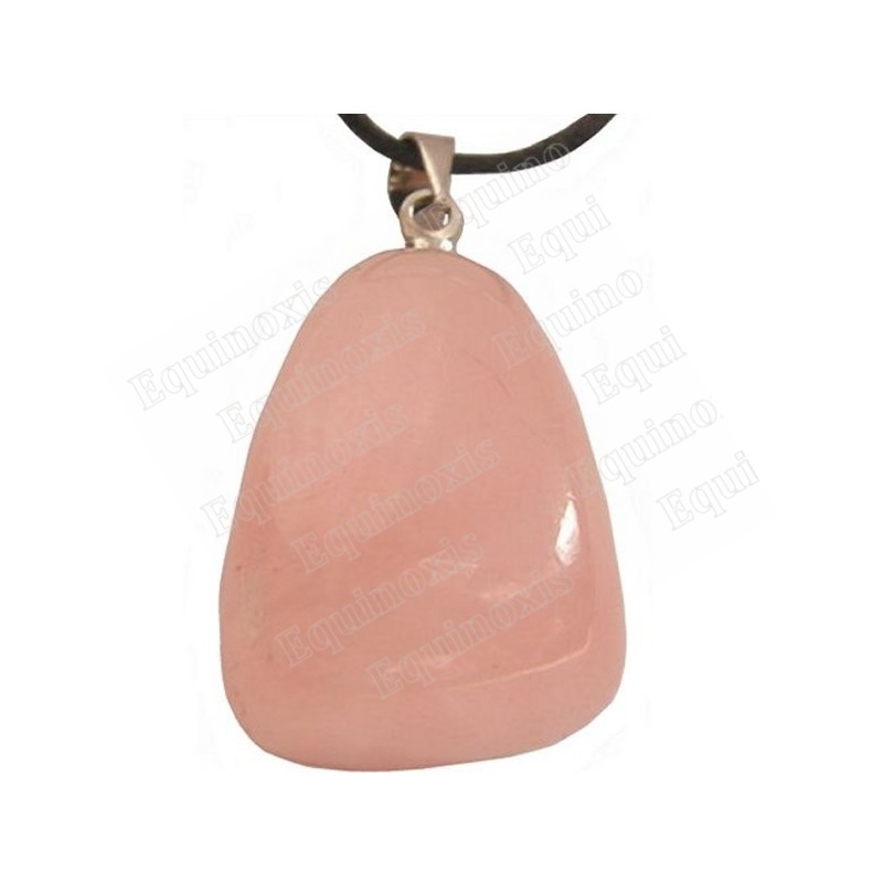 Pendentif pierre – Pierre roulée – Quartz rose