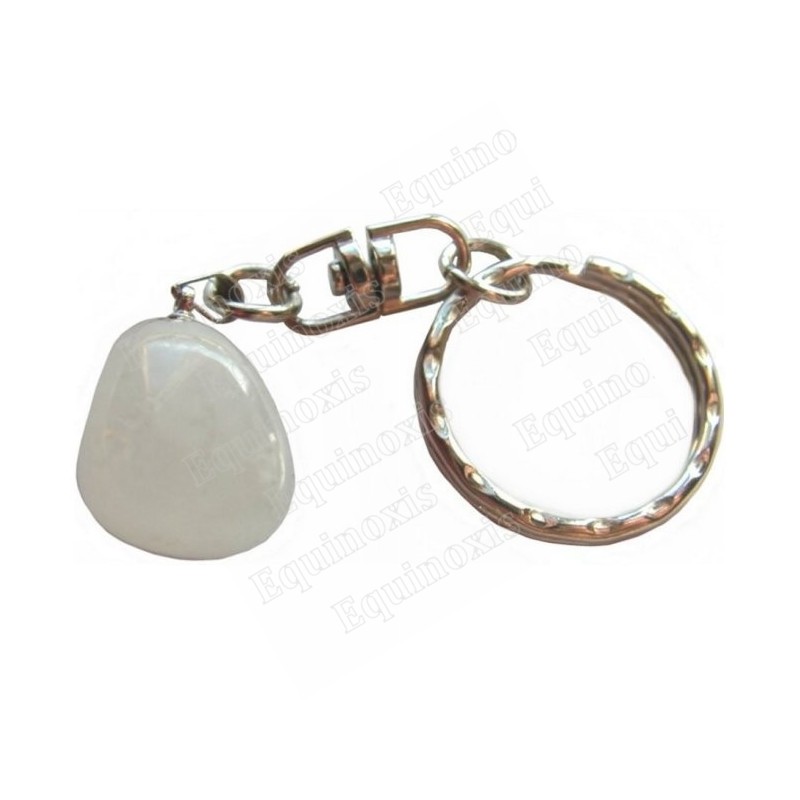 Porte-clefs pierre – Pierre roulée – Cristal de roche