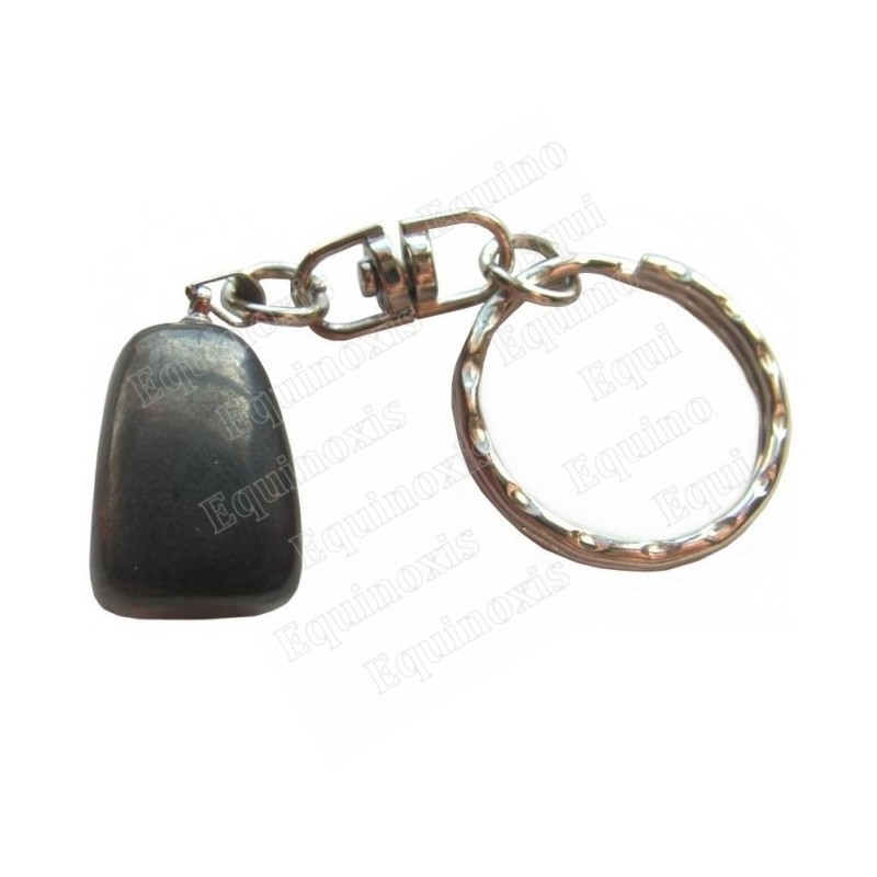 Porte-clefs pierre – Pierre roulée – Hématite