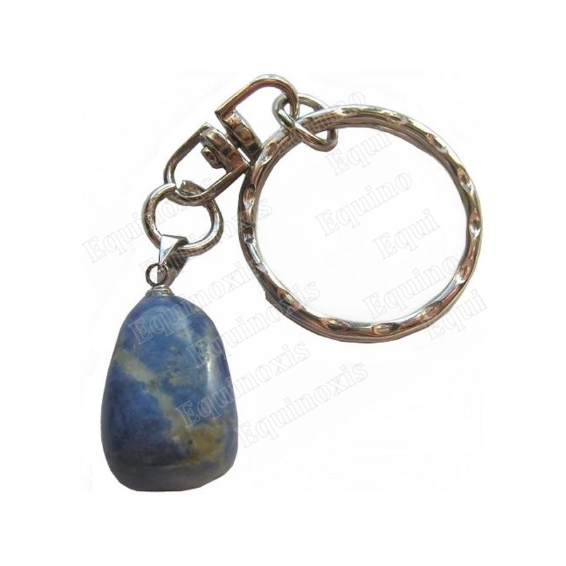 Porte-clefs pierre – Pierre roulée – Sodalite
