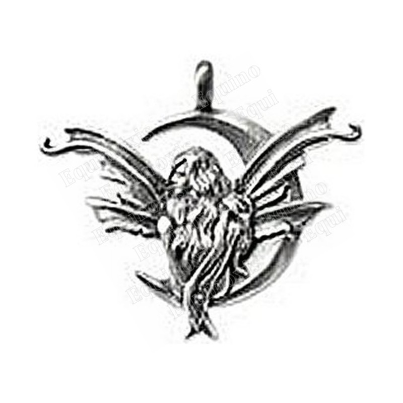 Pendentif fée – Fée assise sur lune