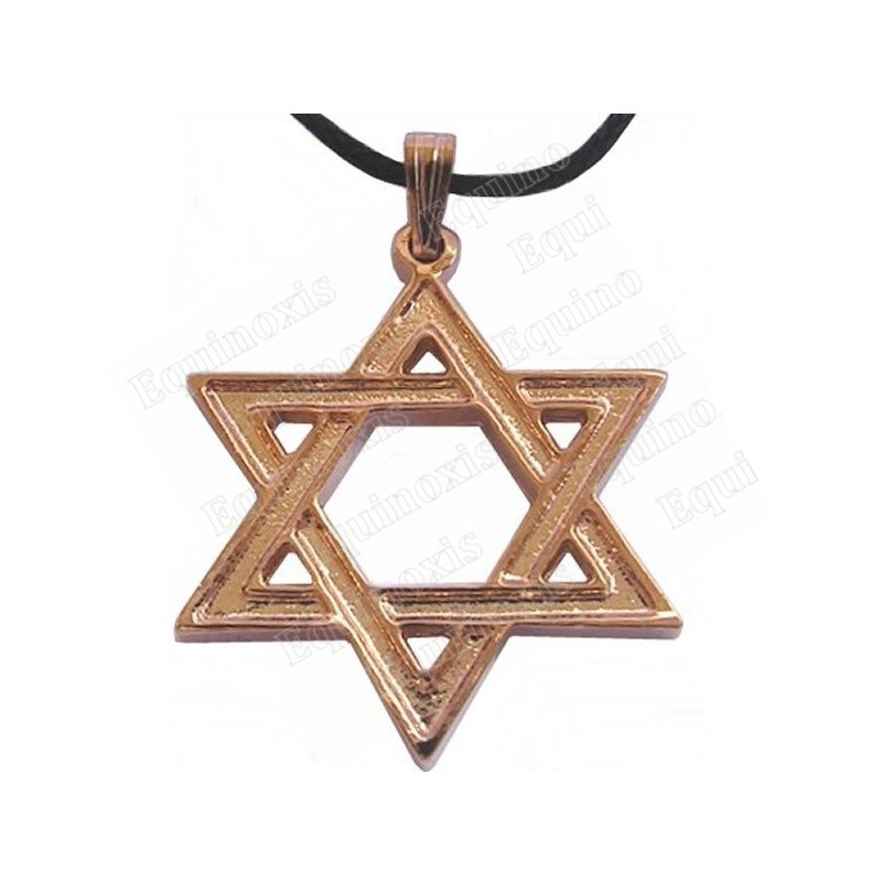 Pendentif judaïque – Etoile de David – Or vif 2