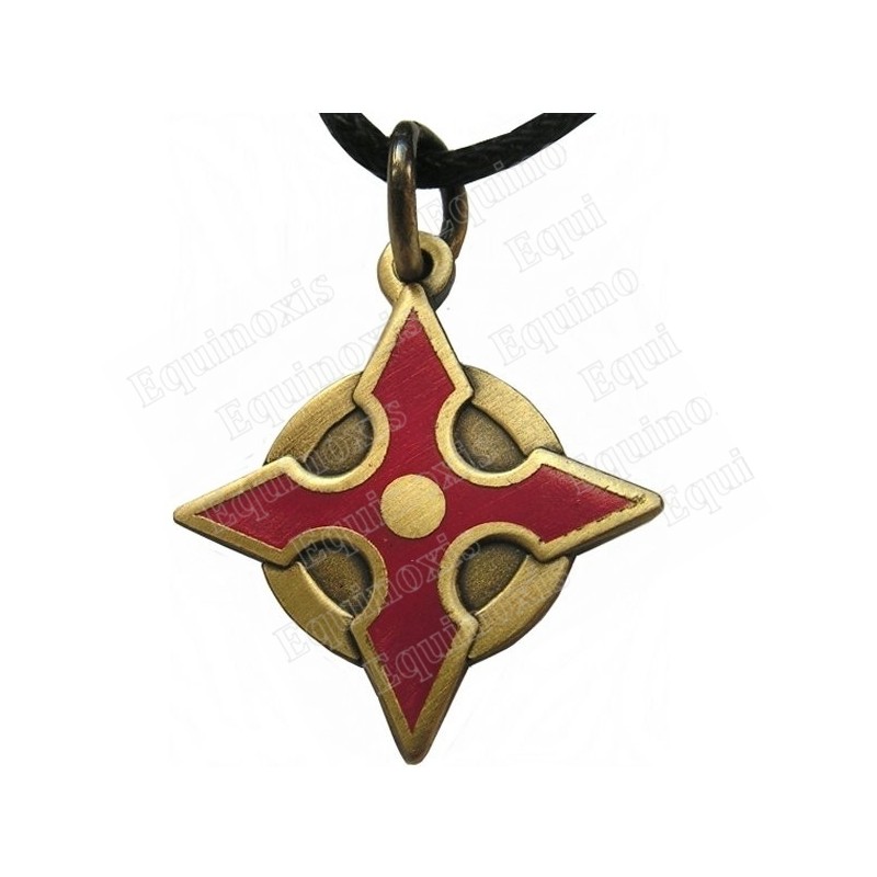 Pendentif fantaisie – Shuriken – Rouge