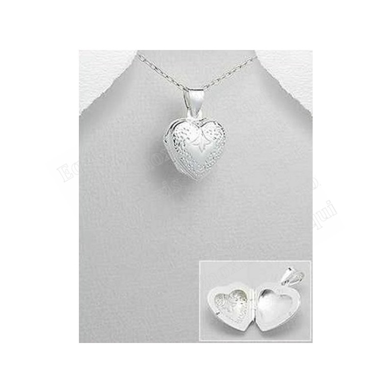 Pendentif en argent sterling 925e – Pendentif coeur 12