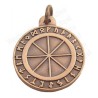 Pendentif symbolique – Roue runique – Bronze antique