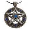 Pendentif symbolique – Pentagramme avec pierres bleues