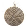 Pendentif symbolique – Labyrinthe de Chartres – Bronze antique
