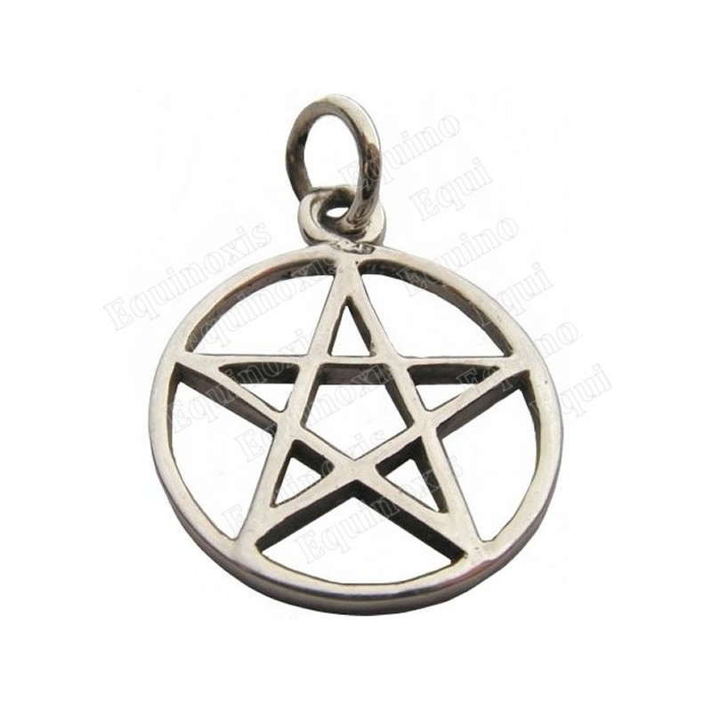 Pendentif en argent sterling 925e – Pendentif pentagramme 1