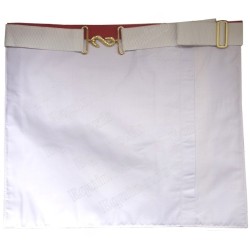 Tablier maçonnique en en simili-cuir – REAA – Compagnon – Moire 1 cm