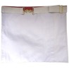 Tablier maçonnique en en simili-cuir – REAA – Compagnon – Moire 1 cm