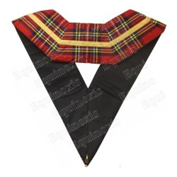 Sautoir maçonnique moiré – Rite Standard d'Ecosse – Passé Maître – Cocarde tricolore