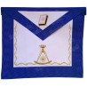 Tablier maçonnique en faux cuir – REAA – 14ème degré – Dos bleu – 2 – Brodé machine