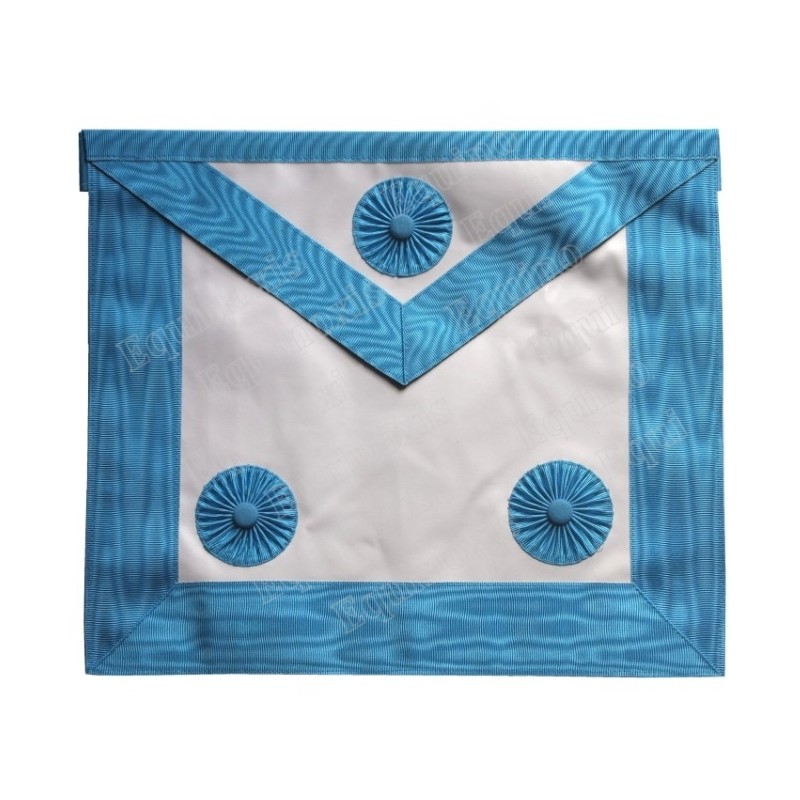 Tablier maçonnique en faux cuir – Rite Français Groussier – Maître – 3 cocardes