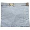 Tablier maçonnique en cuir – RER – Vénérable Maître – 3 taus + penderilles – 30 cm x 35 cm