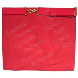 Tablier maçonnique en cuir – REAA – Vénérable Maître – 3 taus
