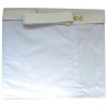 Tablier maçonnique en simili-cuir – Apprenti / Compagnon GLNF – 31,5 cm x 36 cm
