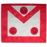 Tablier maçonnique en simili-cuir – REAA – Maître – 3 cocardes