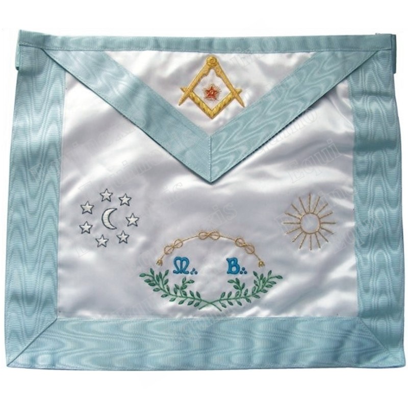 Tablier maçonnique en satin – Rite Français Traditionnel – Maître 1