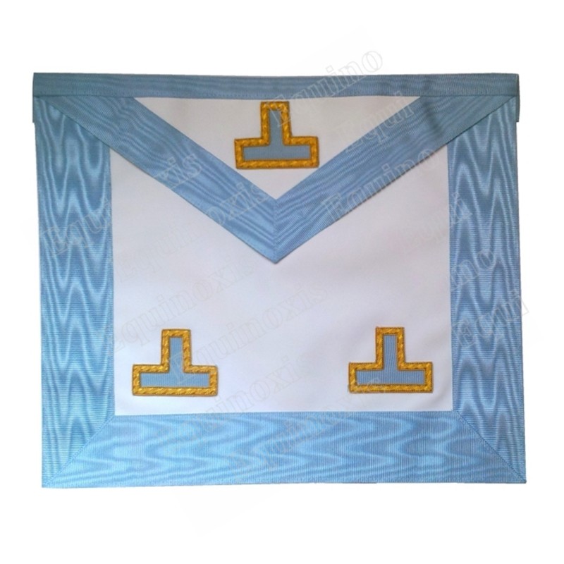 Tablier maçonnique en simili-cuir – RER – Vénérable Maître – 3 taus