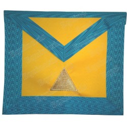 Tablier maçonnique en moire et tissu – REAA – 20ème degré – Maître Ad Vitam