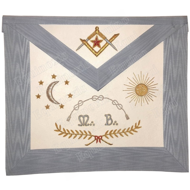 Tablier maçonnique en cuir – Rite Français Traditionnel – Maître – GLTSO
