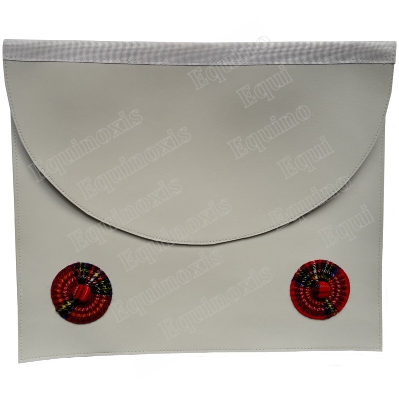 Tablier maçonnique en faux cuir – Rite Standard d'Ecosse – Compagnon