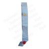 Cordon maçonnique moiré – Rite Français Traditionnel – Maître – Equerre-et-compas – Dos bleu
