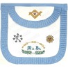 Tablier maçonnique en cuir – Rite Français Traditionnel – Maître 2 – Bords arrondis